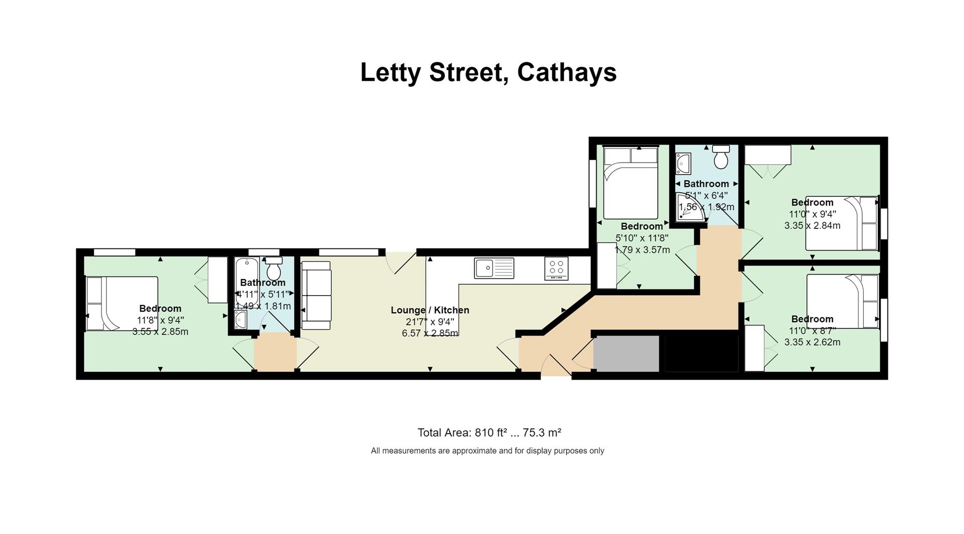 4 Bedrooms  to rent in Letty Street, Cathays, Cardiff CF24