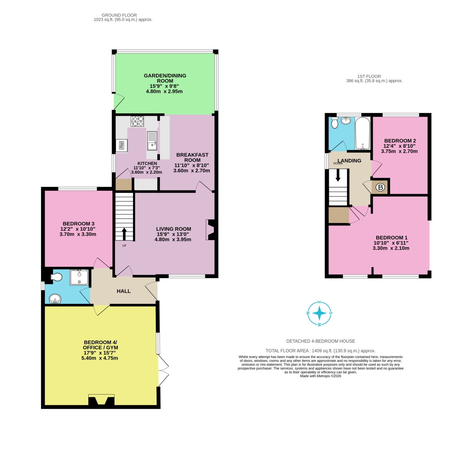 6, Cowslip Close, Norwich floorplan