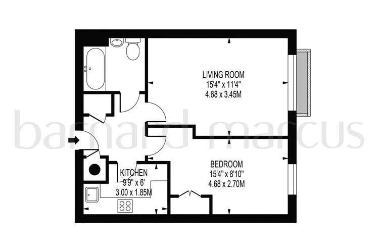 Flat 61 and parking space 61, 39, Effra Parade, BRIXTON floorplan