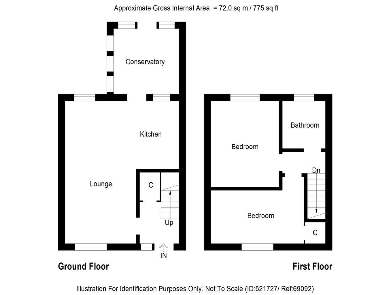 2 Bedrooms Terraced house for sale in Ardoch Crescent, Dunblane FK15