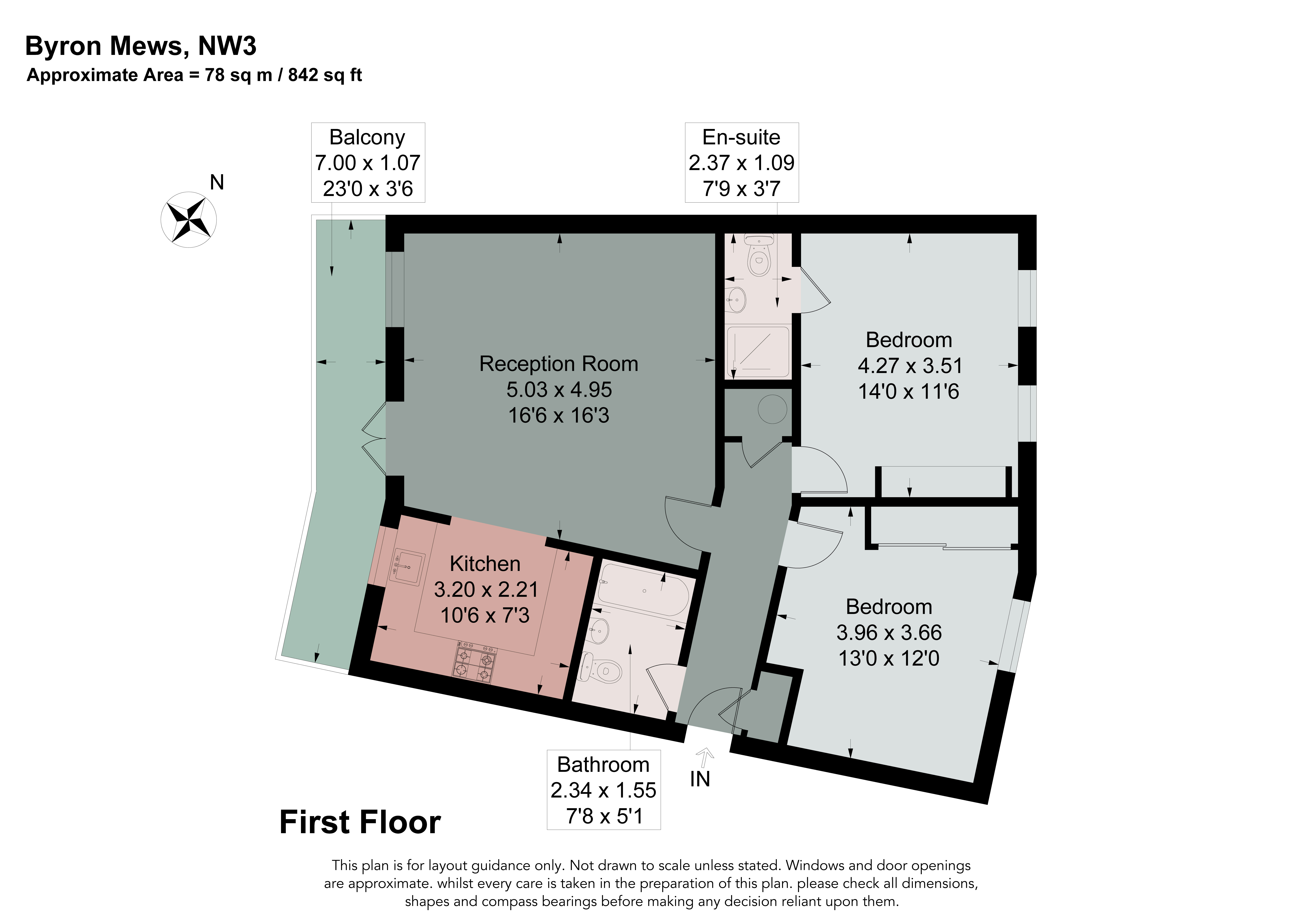 9, Byron Mews, London floorplan