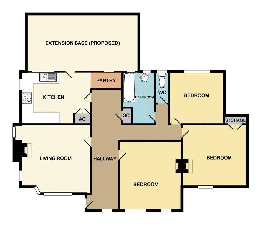 3 Bedrooms Detached bungalow for sale in Cheddleton Heath Road, Cheddleton, Staffordshire ST13