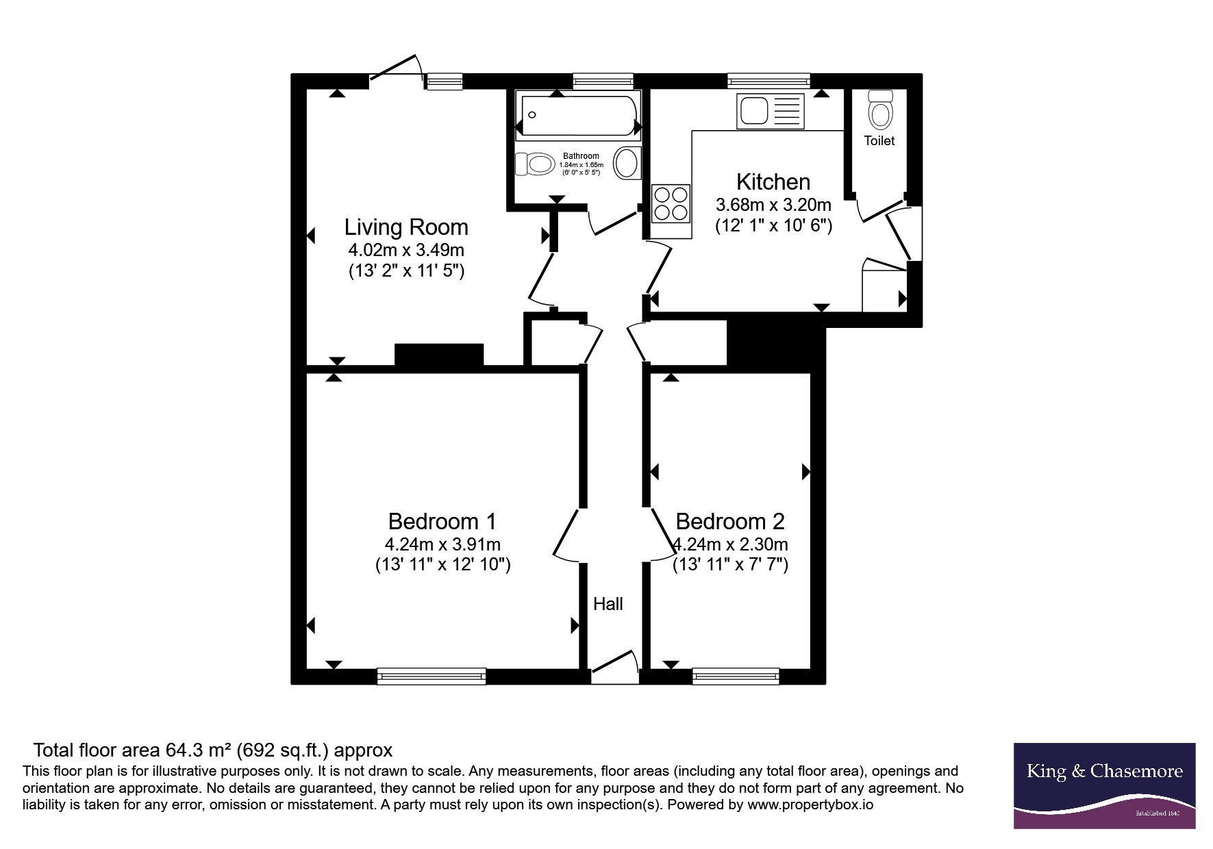 19, Sherbourne Close, East Sussex floorplan