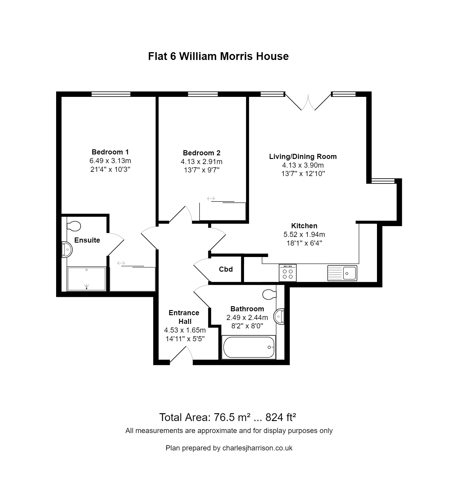 6, William Morris House, Cambridge floorplan