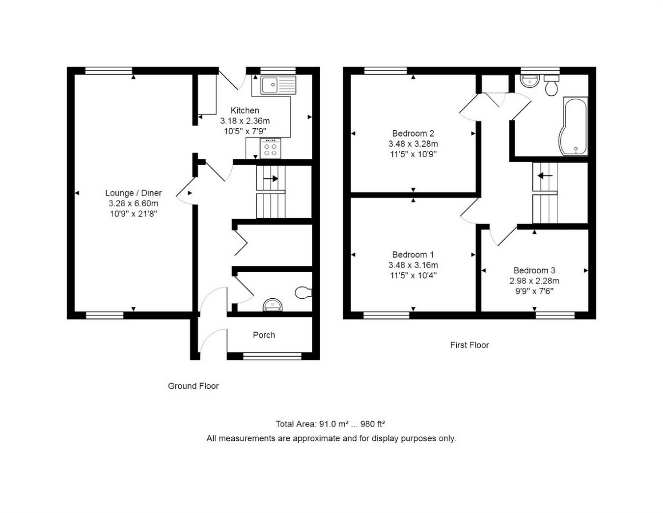 3 Bedrooms Terraced house for sale in Royle Gardens, Bedford MK42