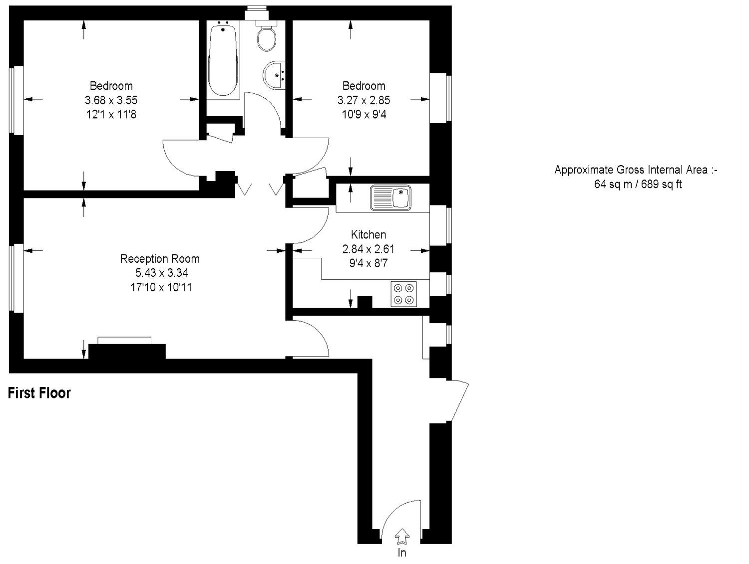 2 Bedrooms Flat to rent in Tufton Court, Tufton St, Westminster SW1P
