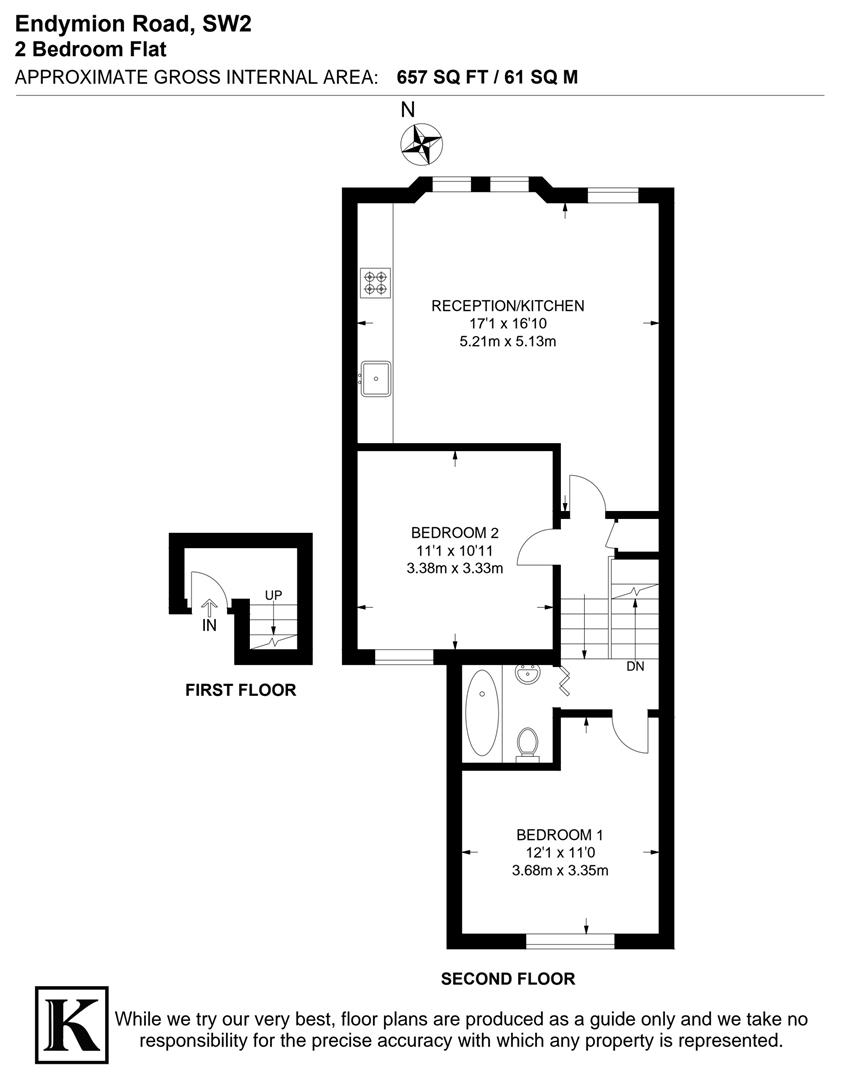 Flat C, 25, Endymion Road, London floorplan