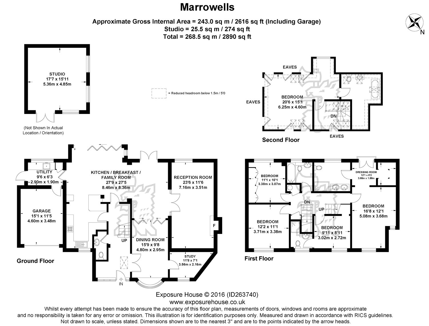 5 Bedrooms Detached house to rent in Marrowells, Weybridge, Surrey KT13