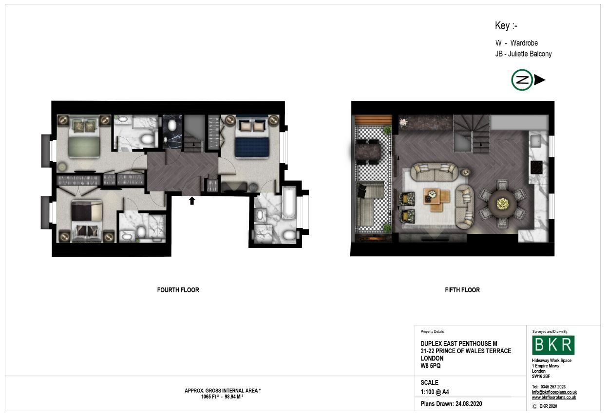 Penthouse East, 21-22 Prince Of Wales Terrace, London floorplan