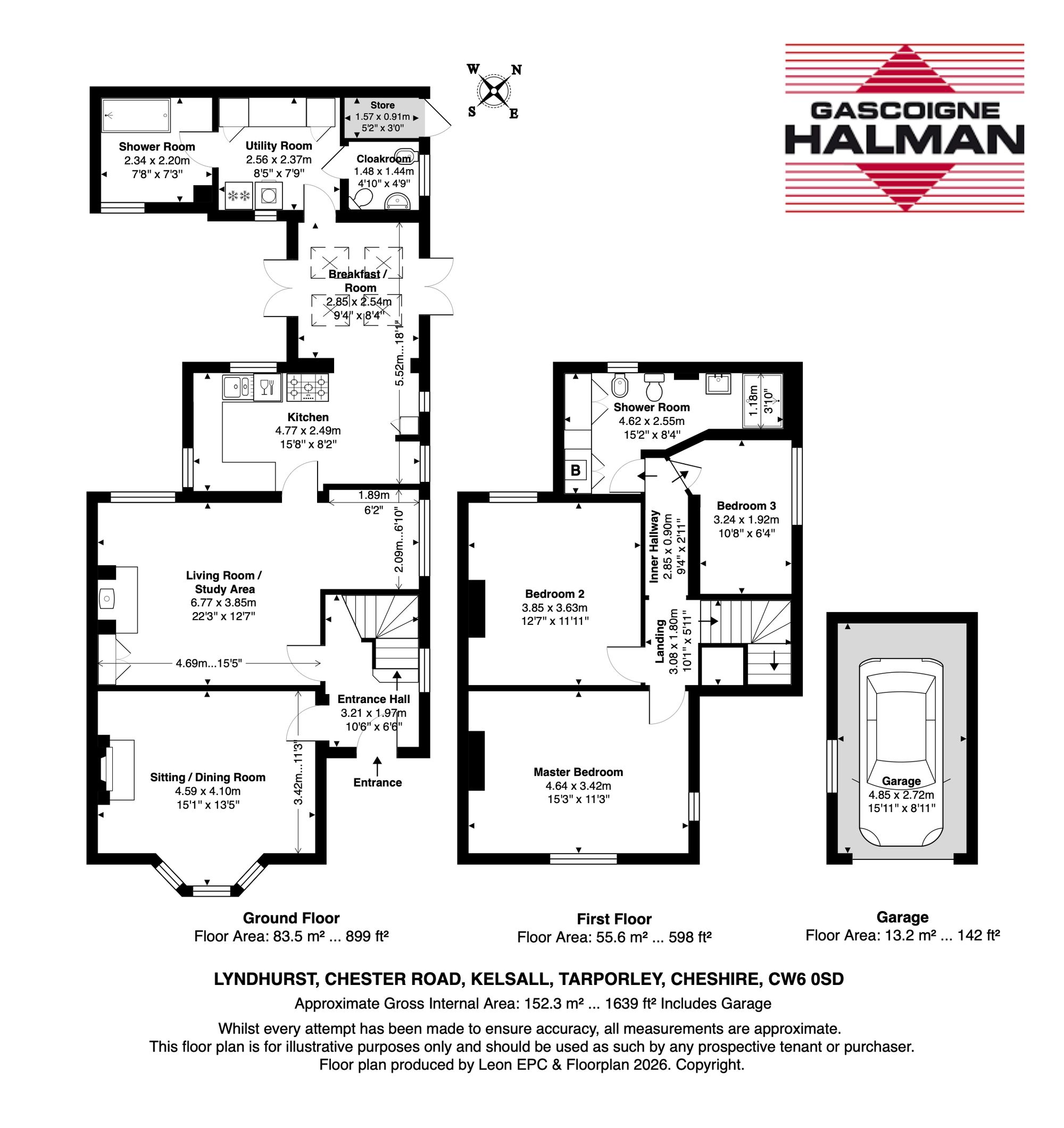 Lyndhurst Chester Road, Tarporley floorplan