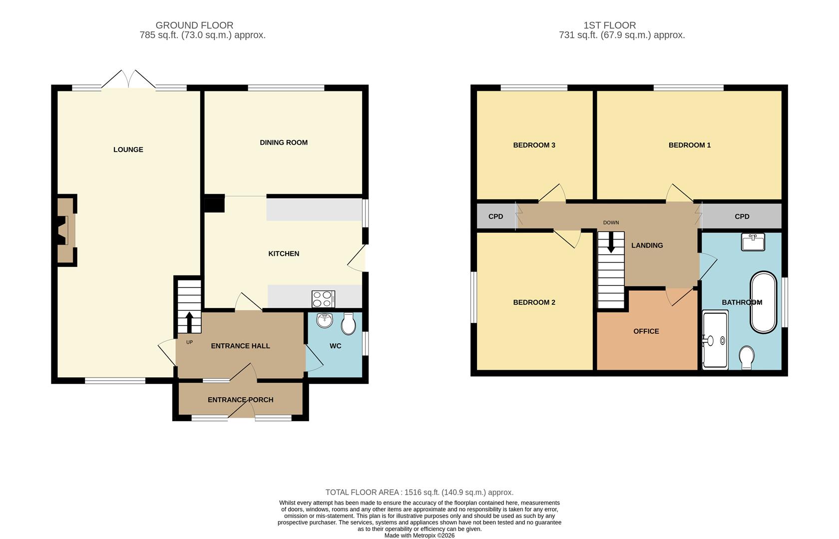 6, Coalpit Lane, Rugeley floorplan