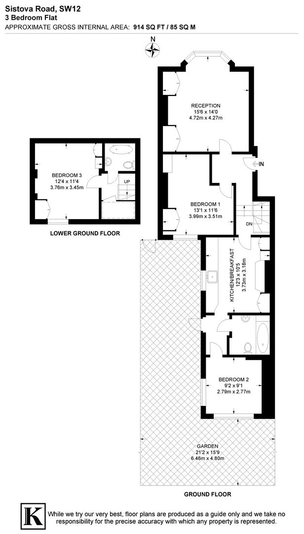 Ground Floor Flat, 28, Sistova Road, London floorplan