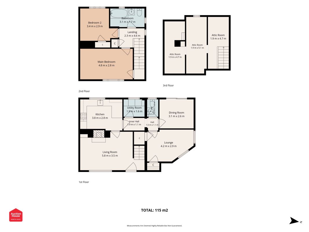 2 South View Easington Lane, Houghton le Spring floorplan