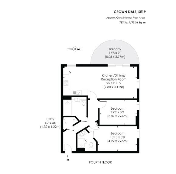 107, Crown Dale, London floorplan
