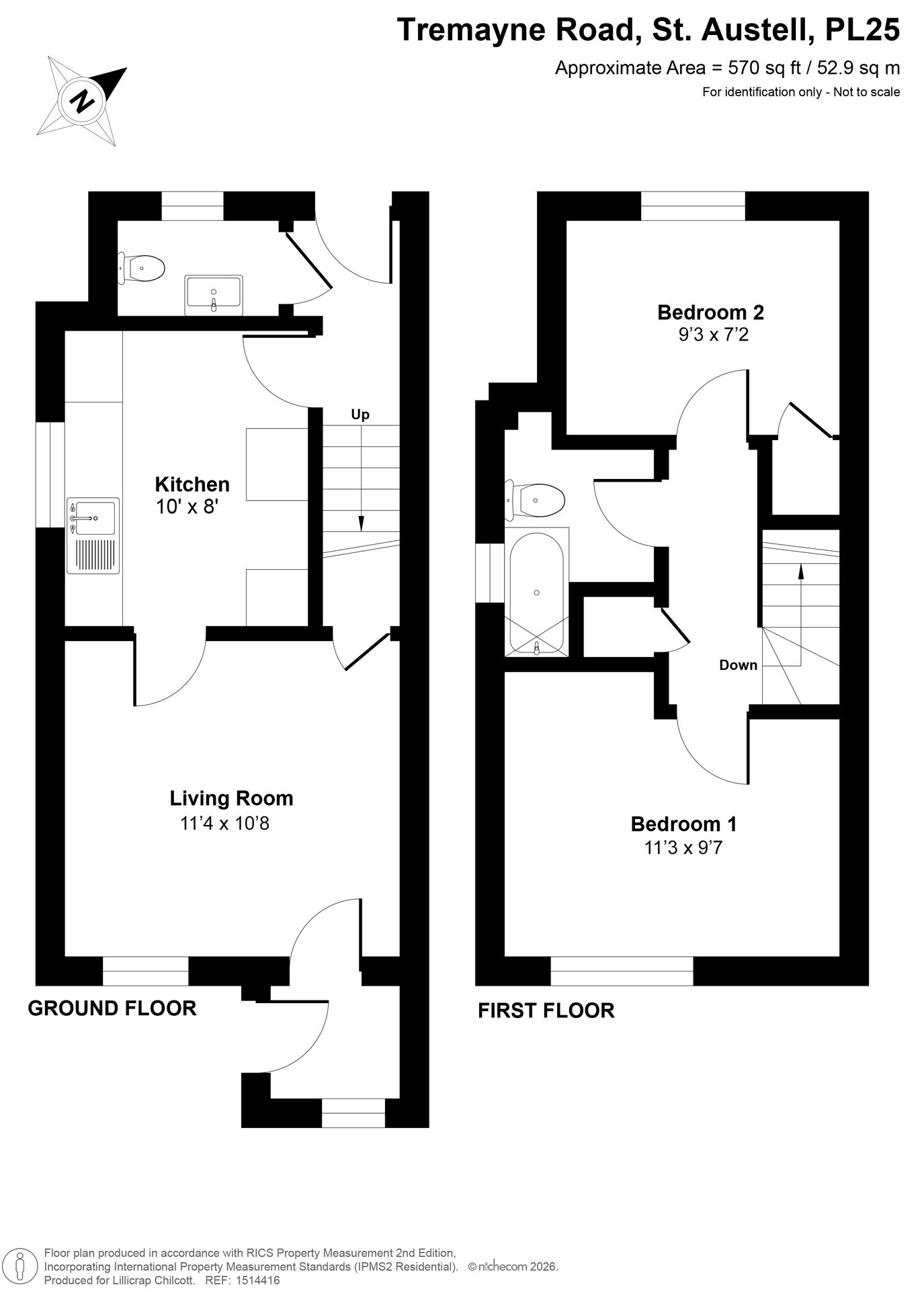 25A Tremayne Road, St. Austell floorplan