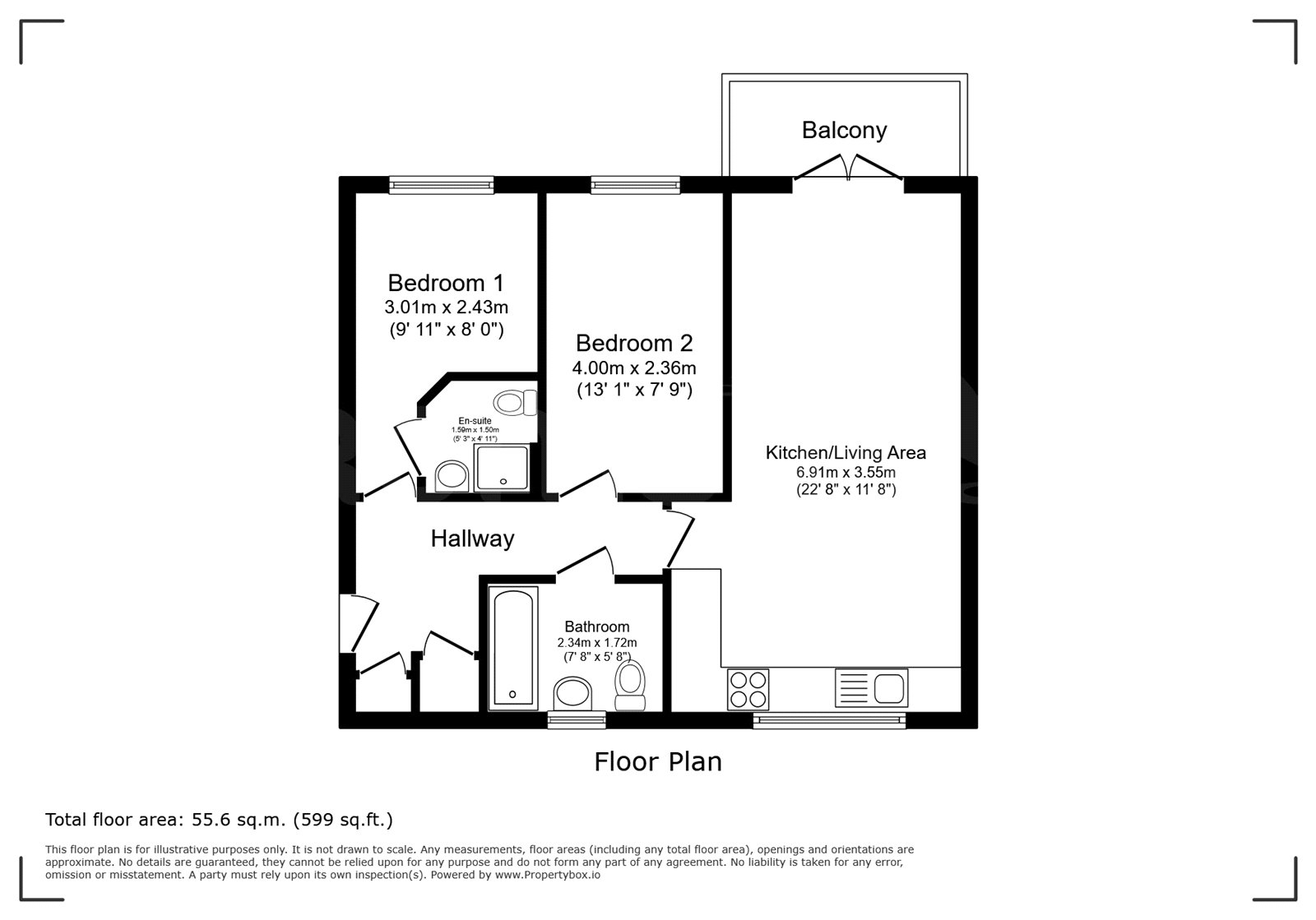 Flat 2, 186, Fullbrook Avenue, Reading floorplan