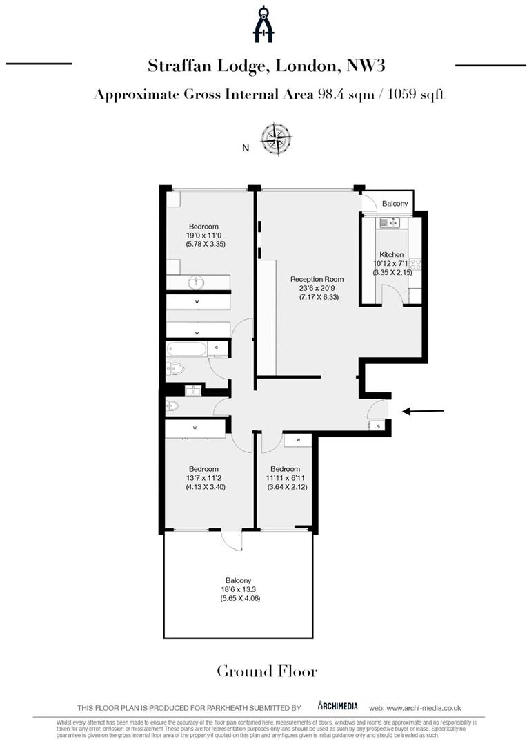 5 Straffan Lodge, 1-3, Belsize Grove, London floorplan