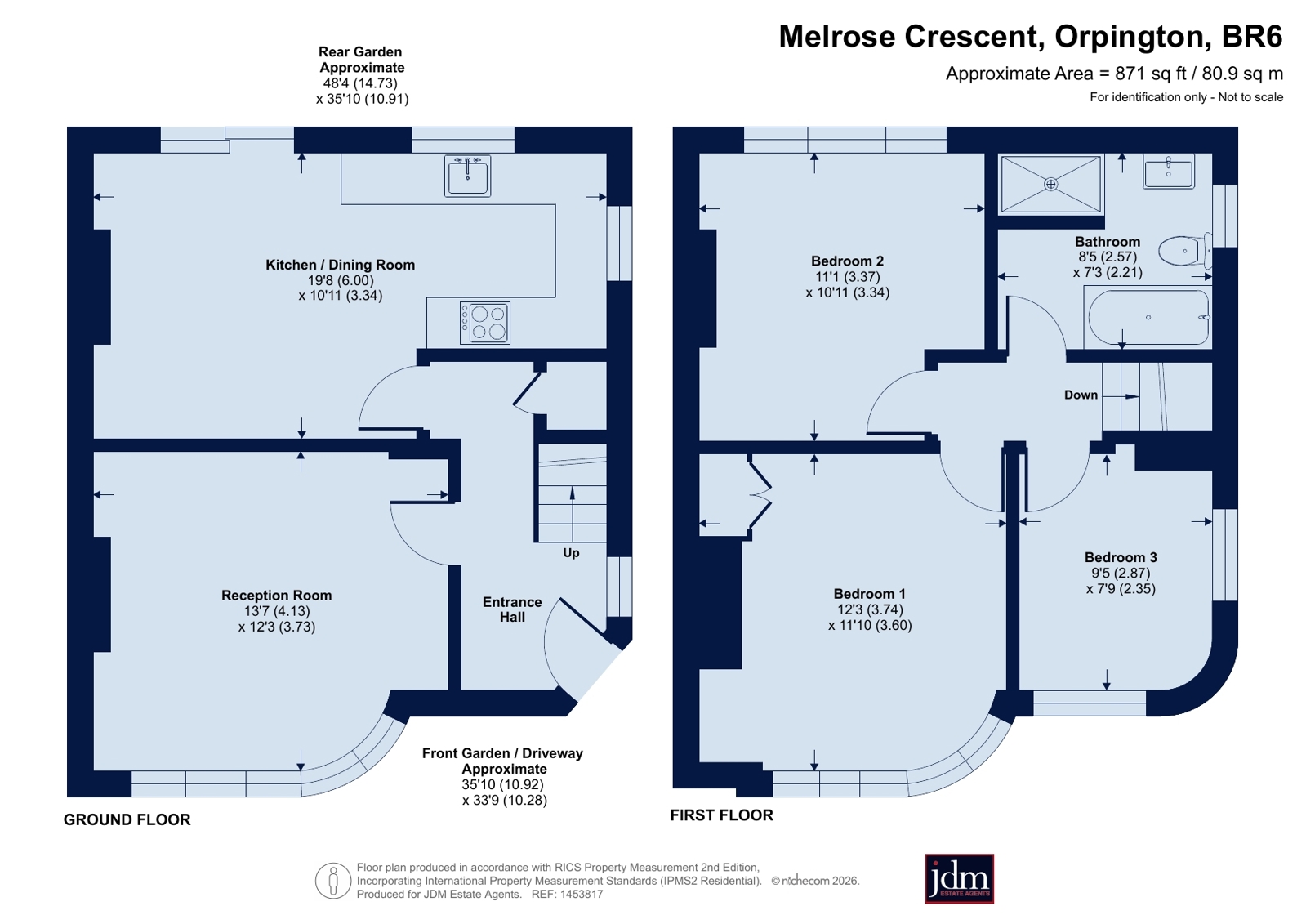 13, Melrose Crescent, Orpington floorplan