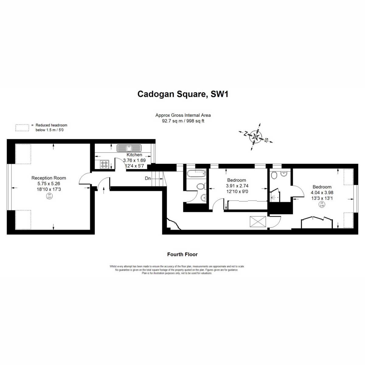 Flat 5, 69, Cadogan Square, London floorplan