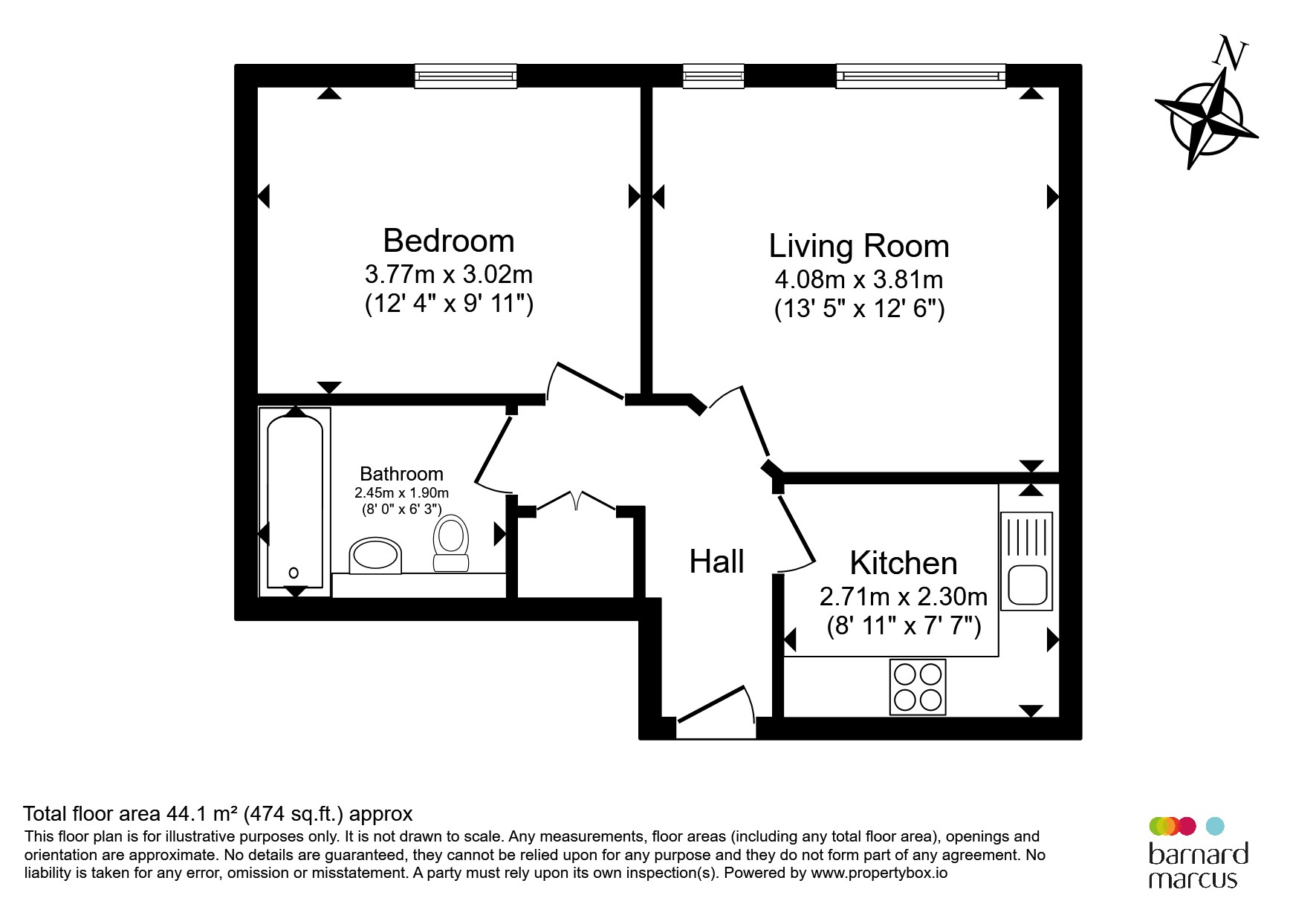 Flat 23, Highbridge Court, Farrow Lane, London floorplan