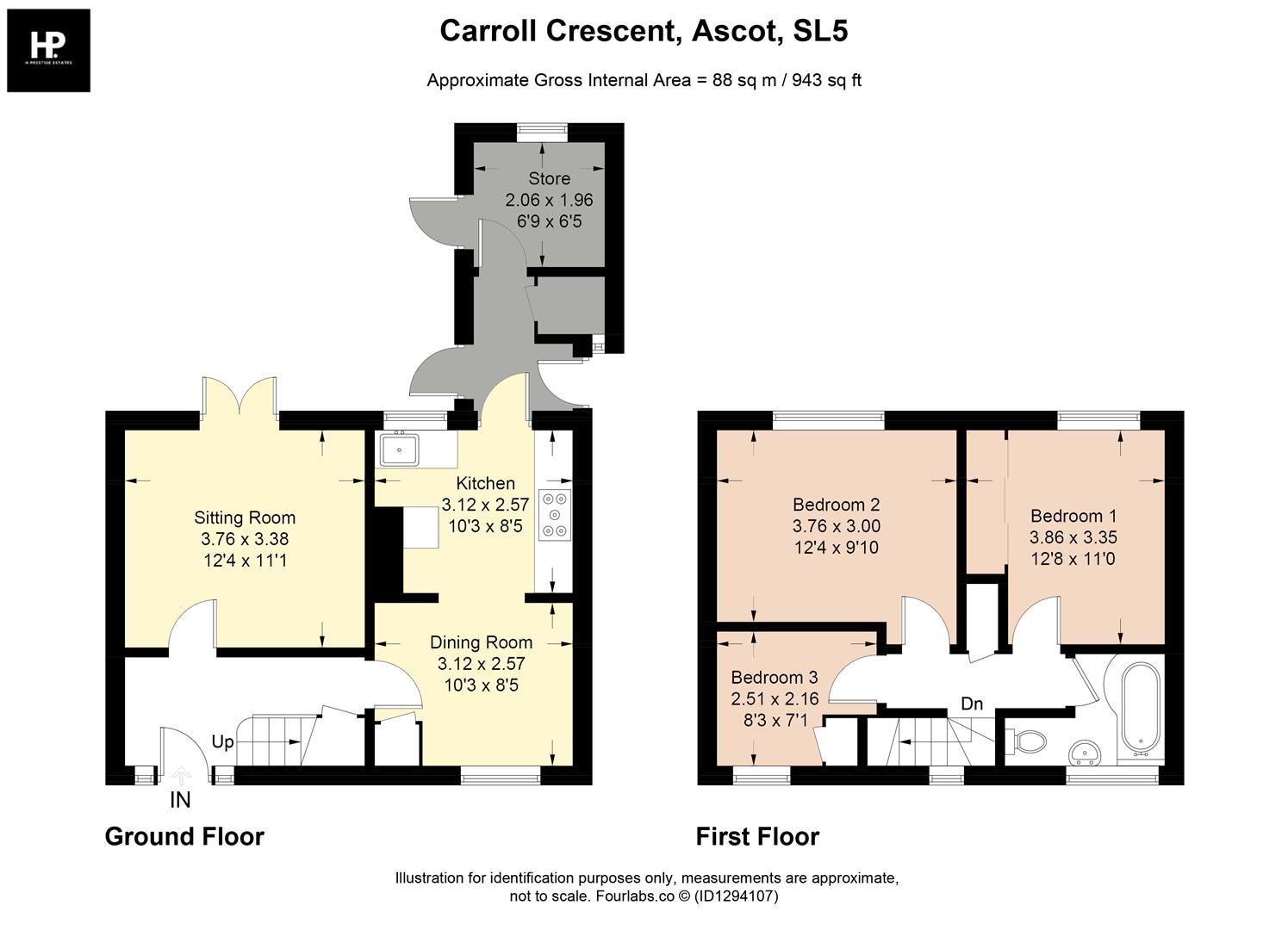 43, Carroll Crescent, Ascot floorplan
