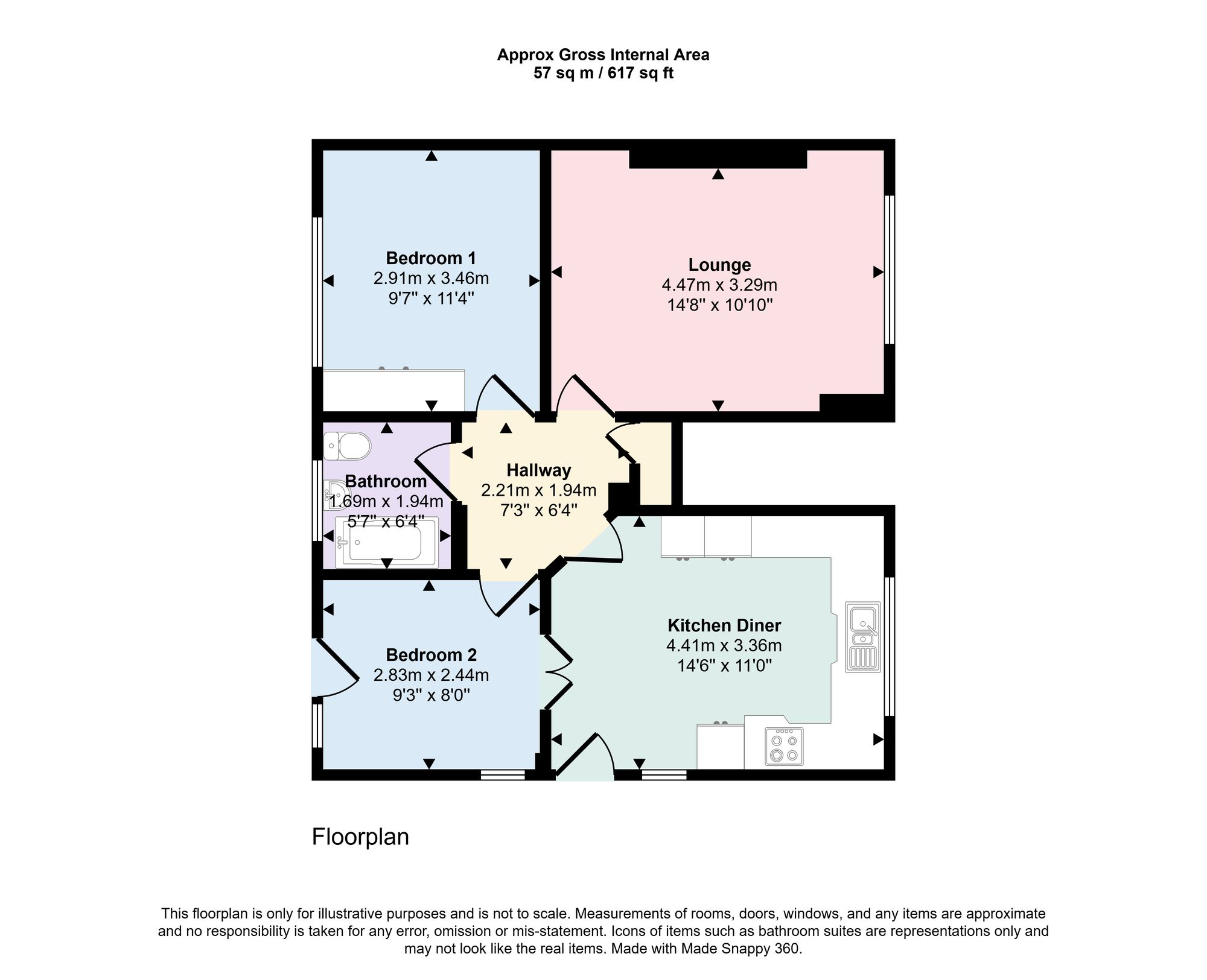 6 Hard Court St. Barnabas Road, Woodford Green floorplan