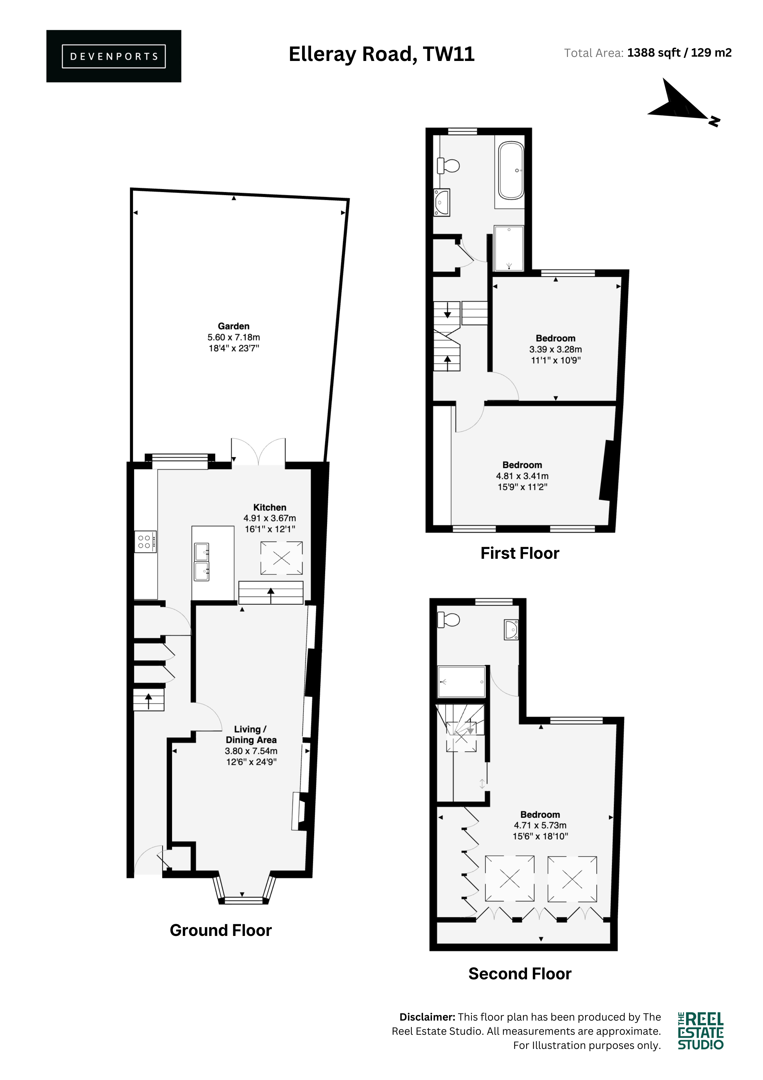 12, Elleray Road, Teddington floorplan