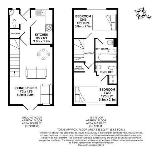 2 Bedrooms Terraced house for sale in Bitterne Avenue, Tilehurst, Reading, Berkshire RG31