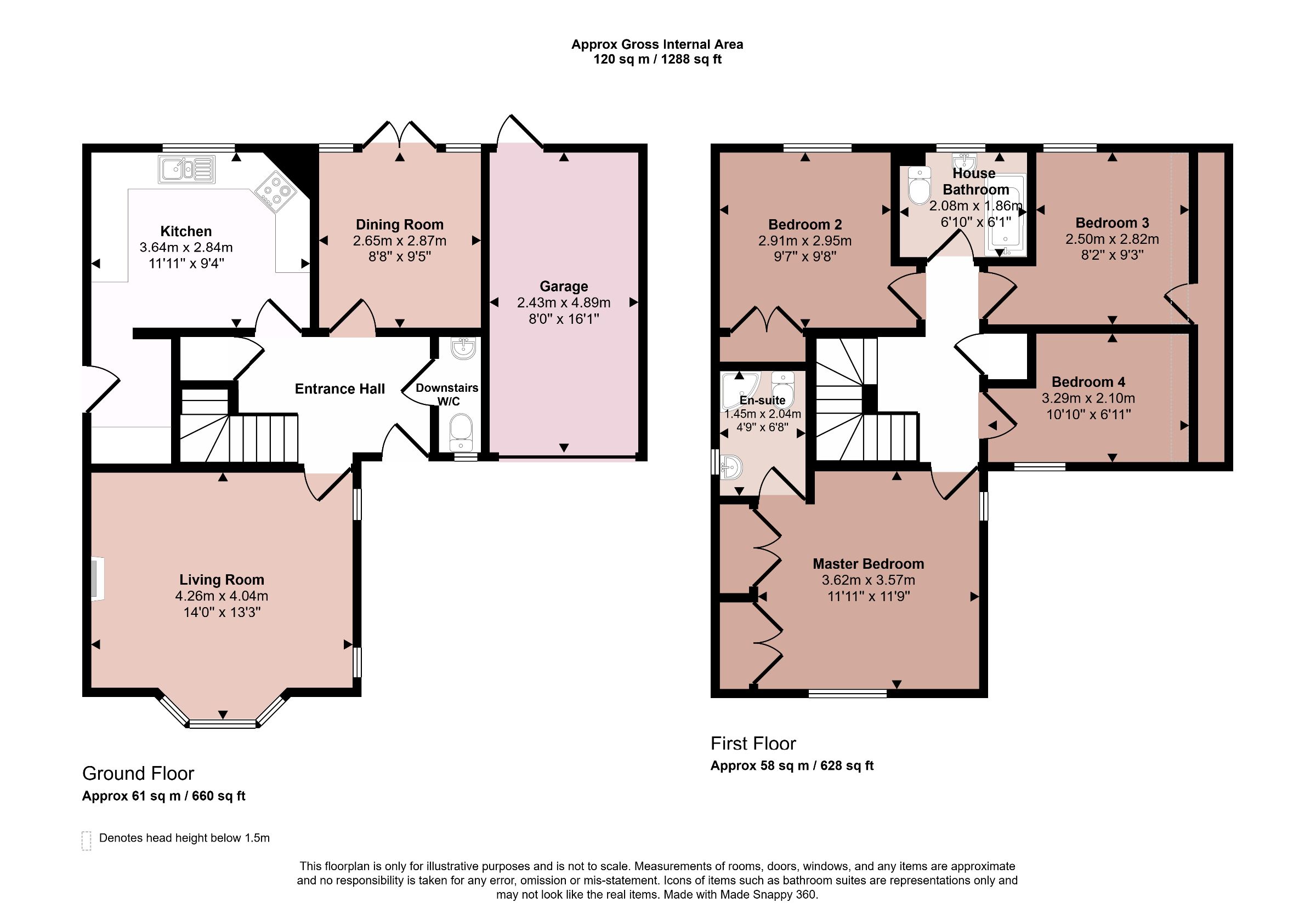 3 Rievaulx Close, Knaresborough floorplan