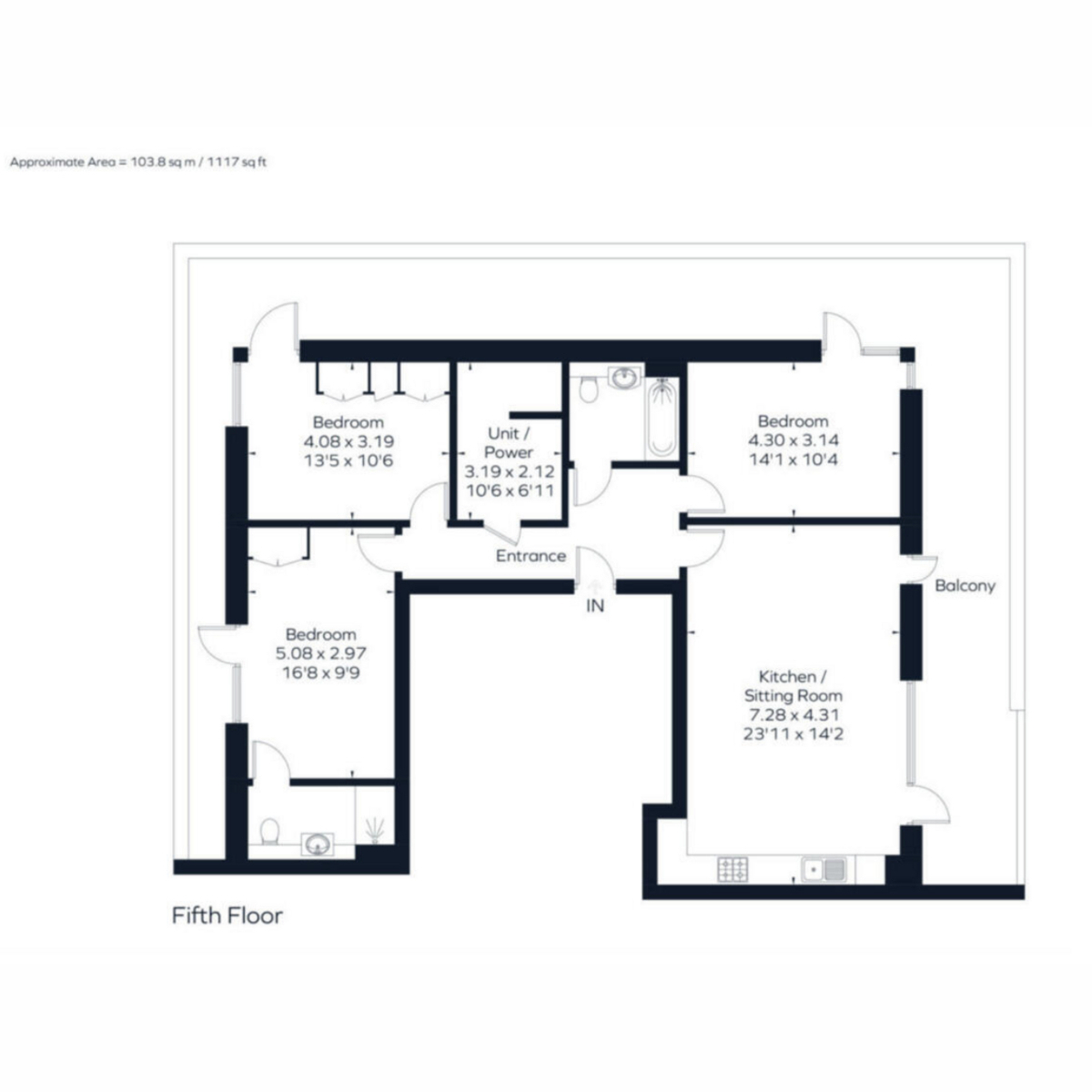 97, Grove Park, London floorplan