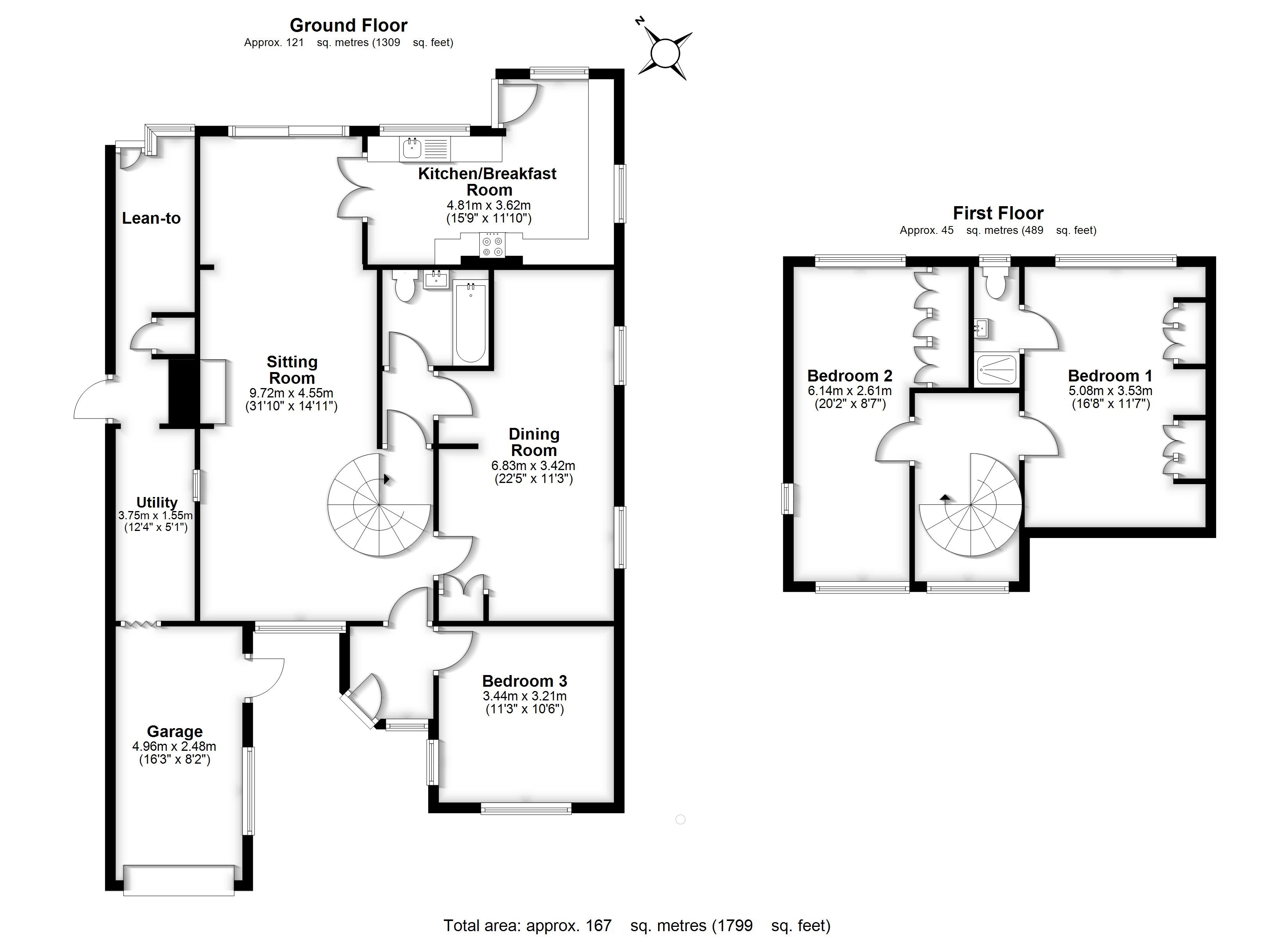 68, Green End, Ware floorplan