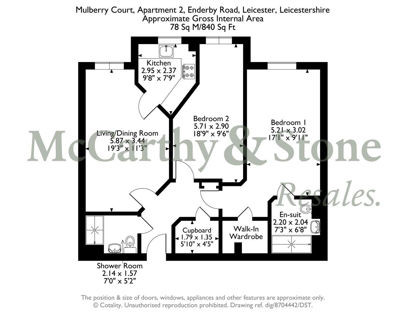 2 Mulberry Court, Enderby Road, Leicester floorplan