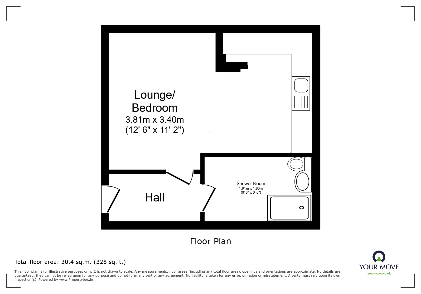 Flat 4, 48, Whalley Banks, Lancashire floorplan