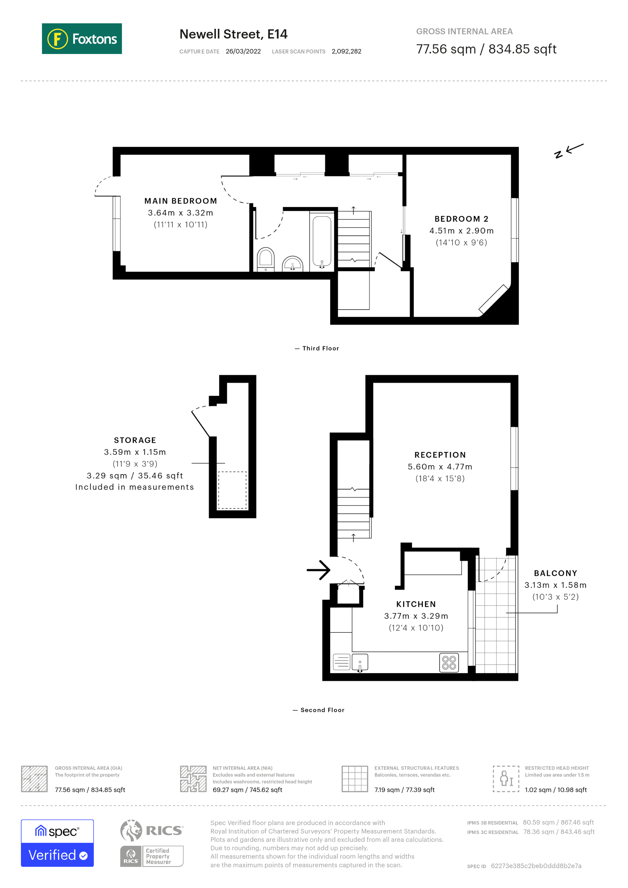 Newell Street, Canary Wharf, London E14, 2 bedroom for sale