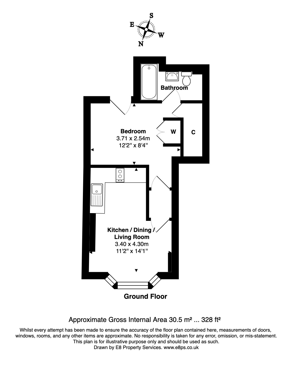 Flat 1, 31, Fairacres Road, Oxford floorplan