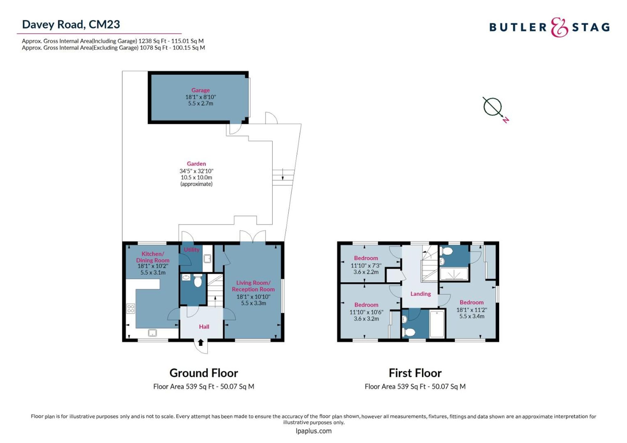 27, Davey Road, Bishop's Stortford, Hertfordshire, CM23 floorplan