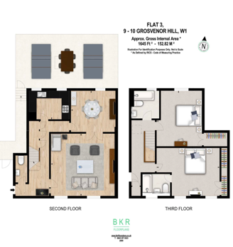 Flat 3, 9-10, Grosvenor Hill, London floorplan