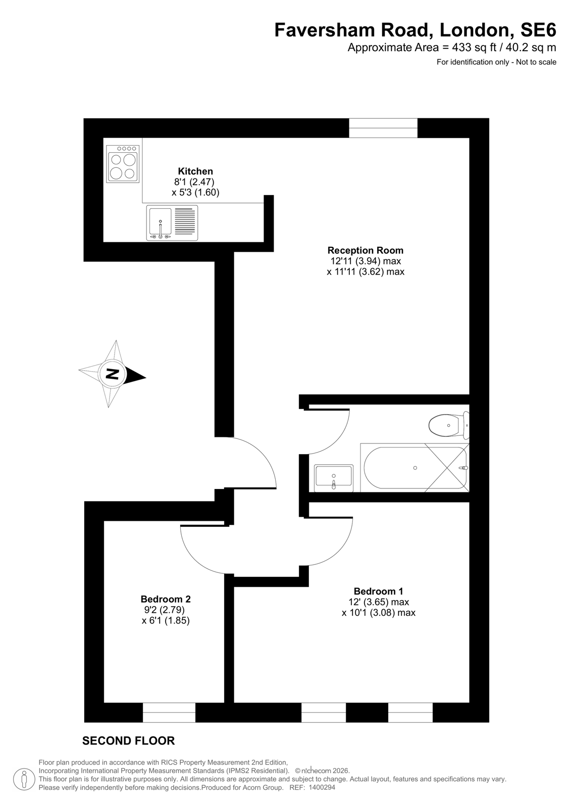 Flat 6, 47, Faversham Road, London floorplan