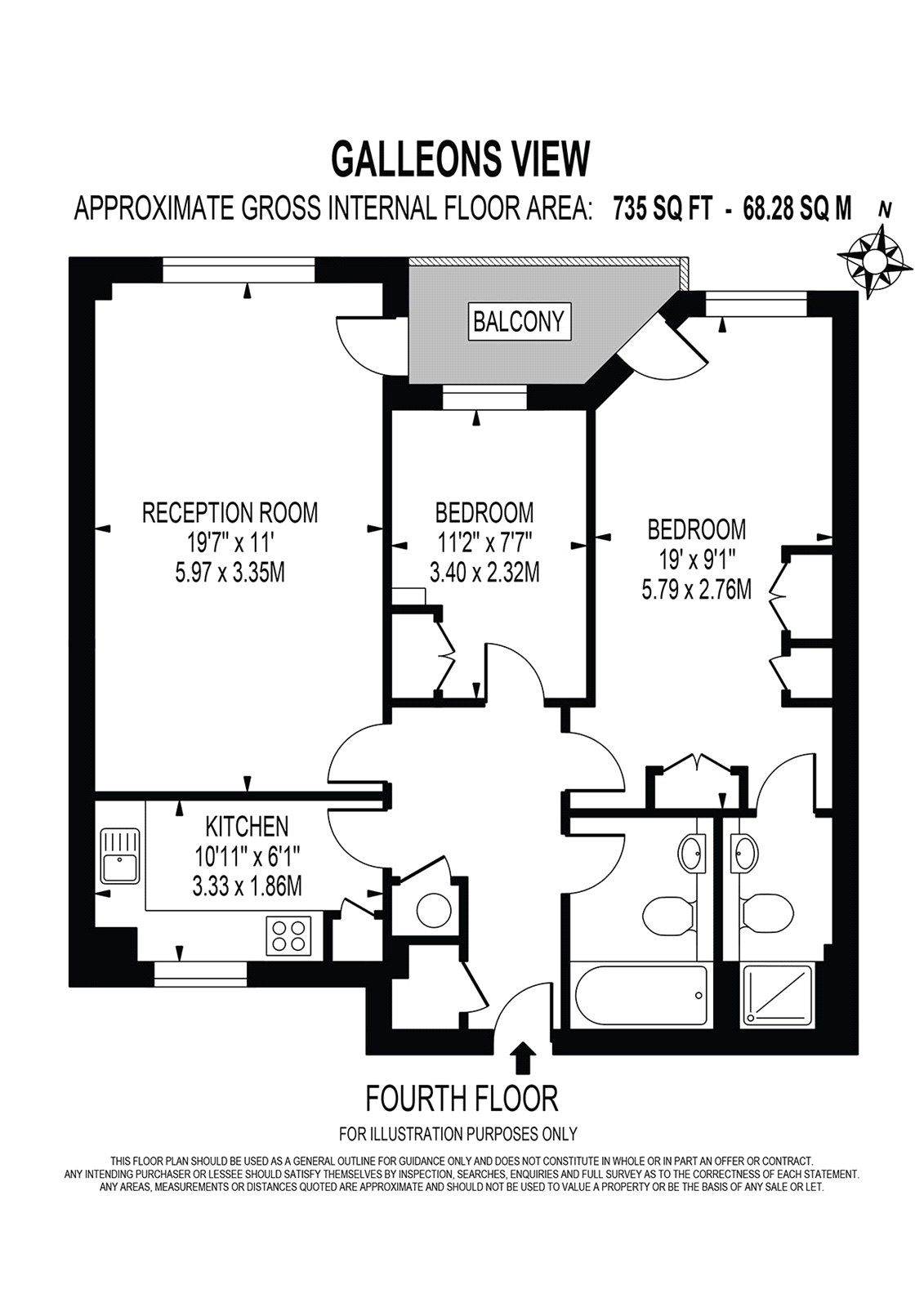 Flat 58,, Galleons View, London floorplan