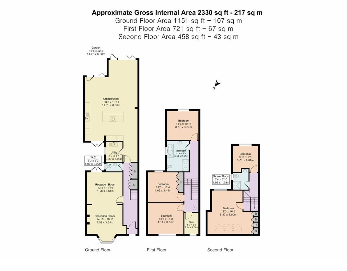 1, Clarendon Road, London floorplan