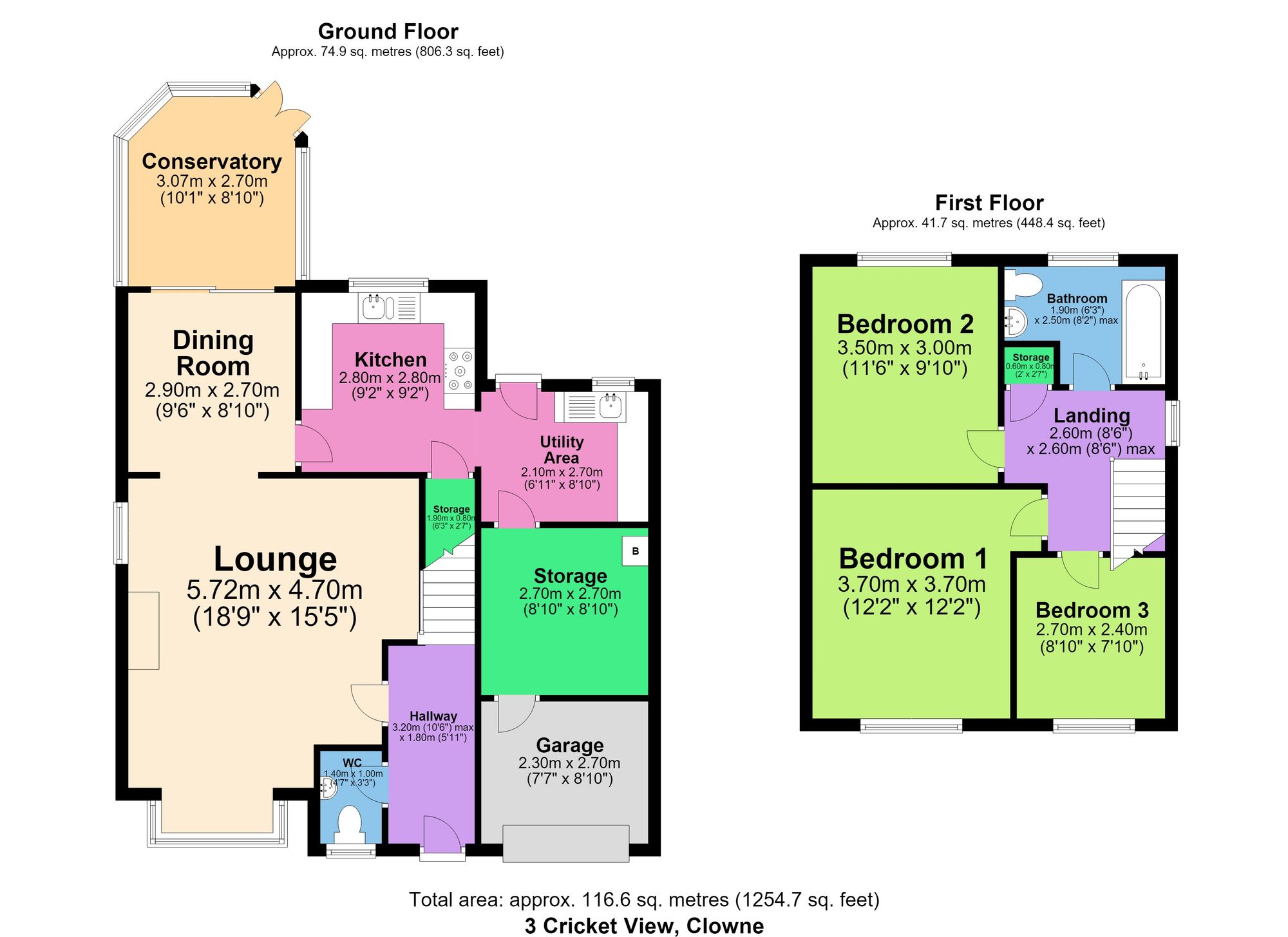3 Cricket View, Chesterfield floorplan