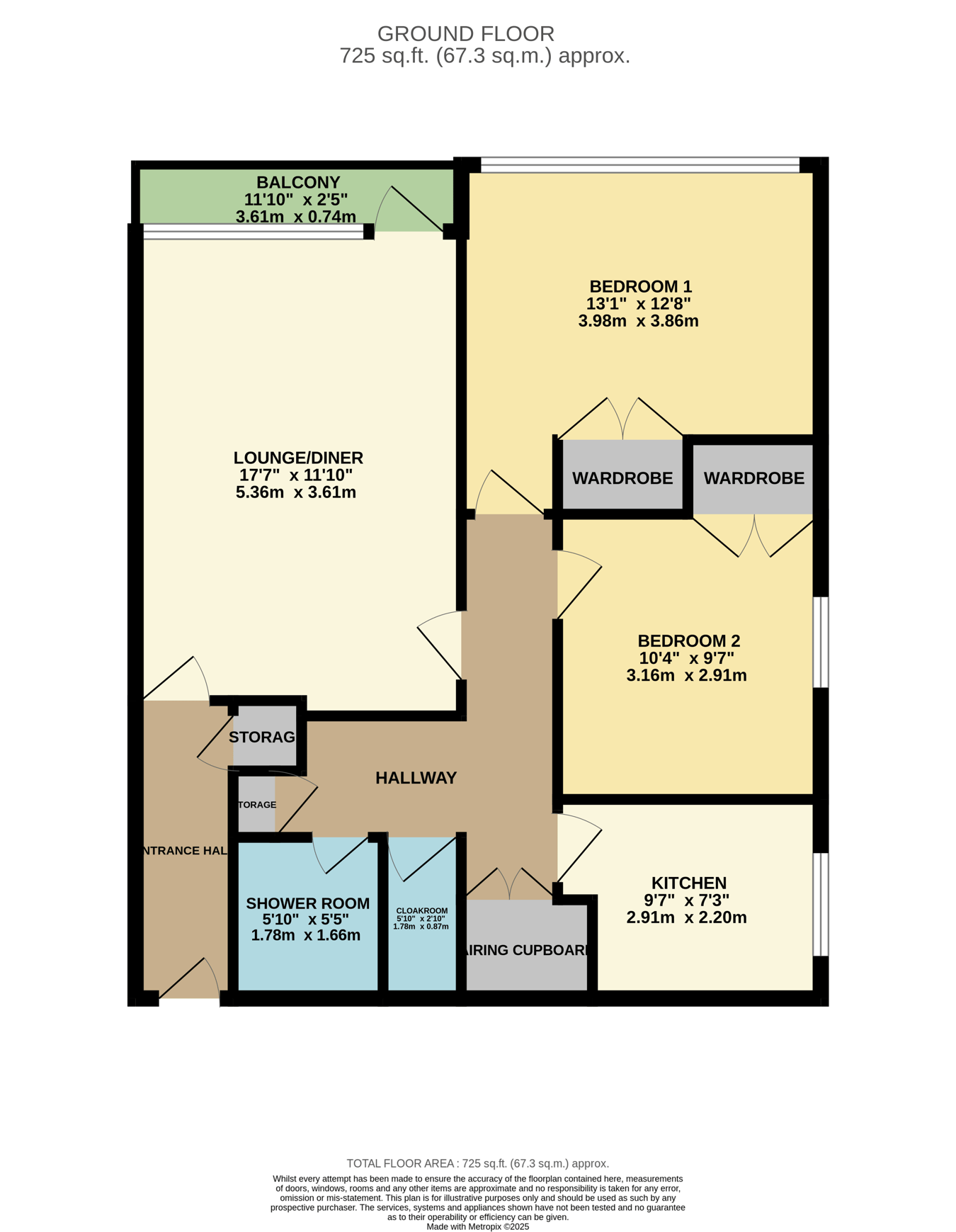 Flat 10, Block H, Les Quennevais Park Flats, St Brelade floorplan