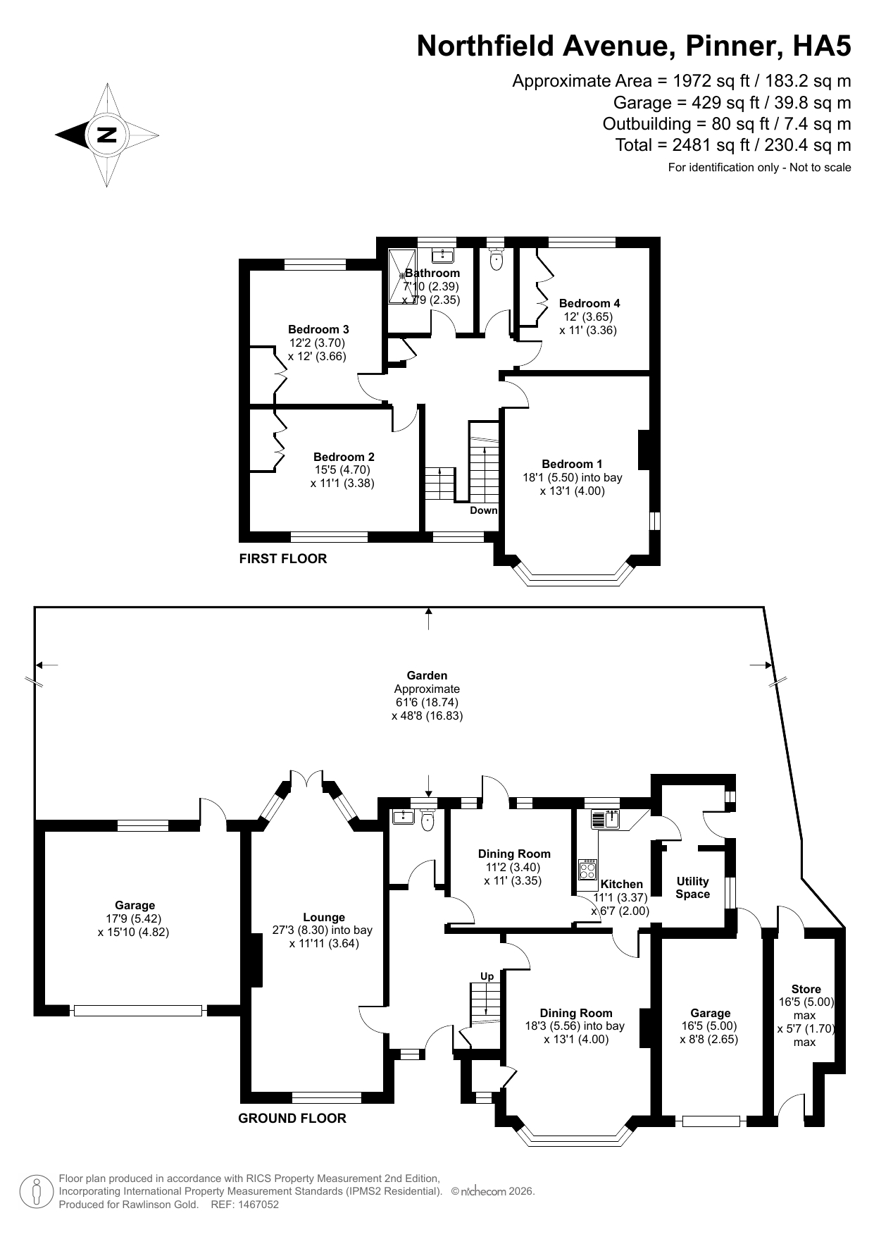 St. Benets, 11, Northfield Avenue, Pinner floorplan