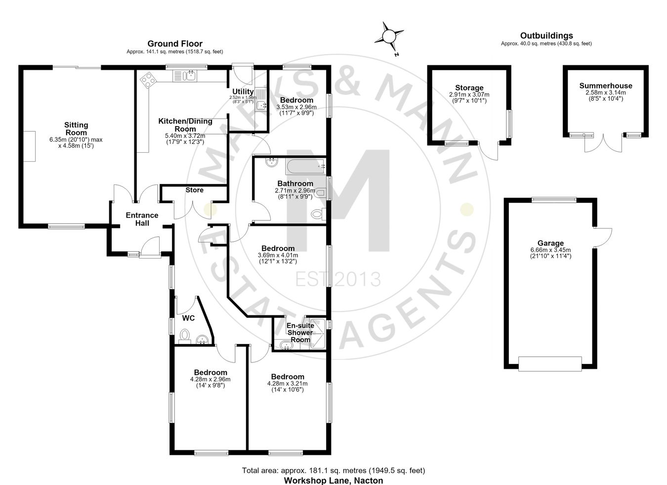 Meadowside, Workshop Lane, Nacton, Ipswich floorplan