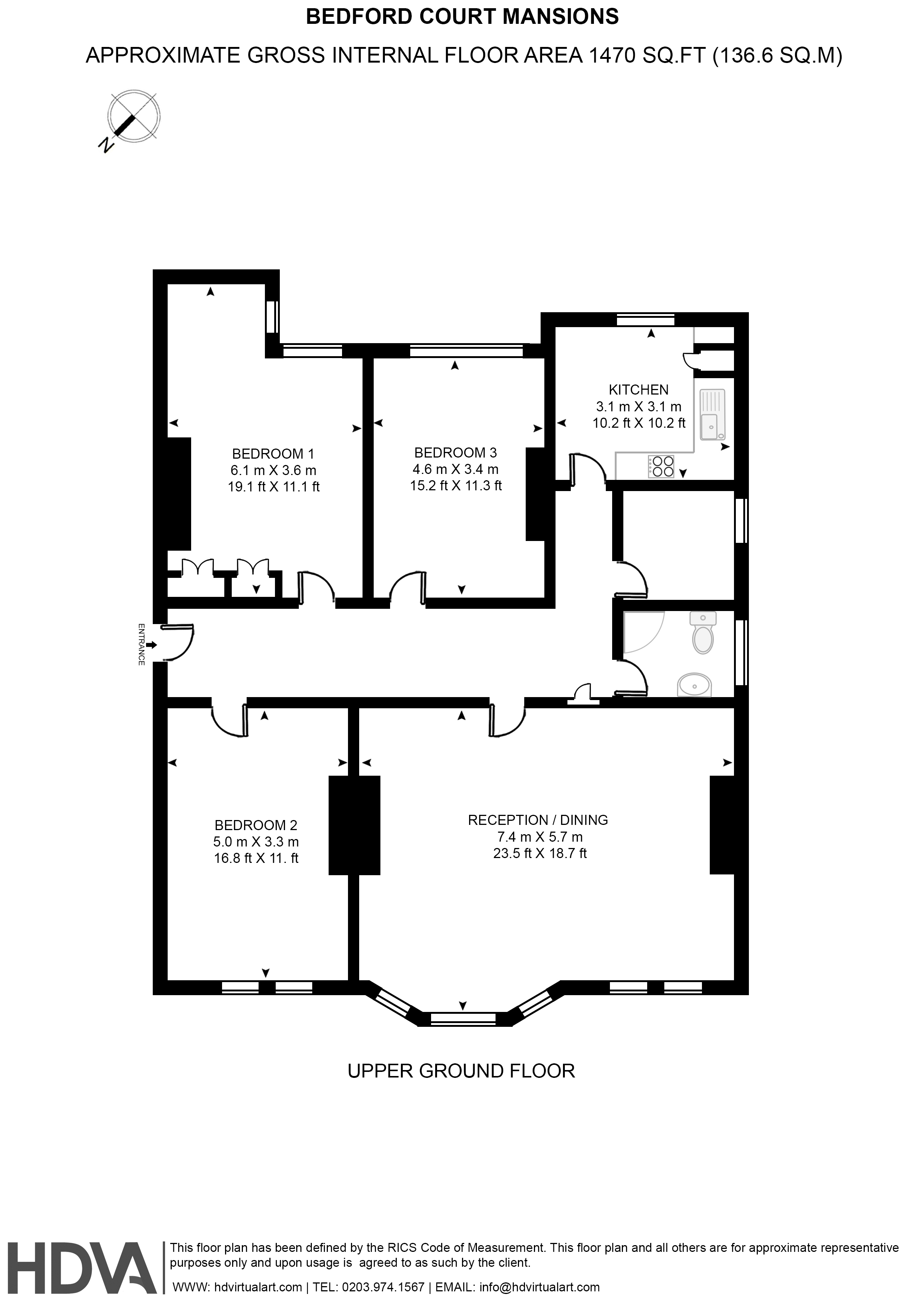 Bedford Avenue, London floorplan