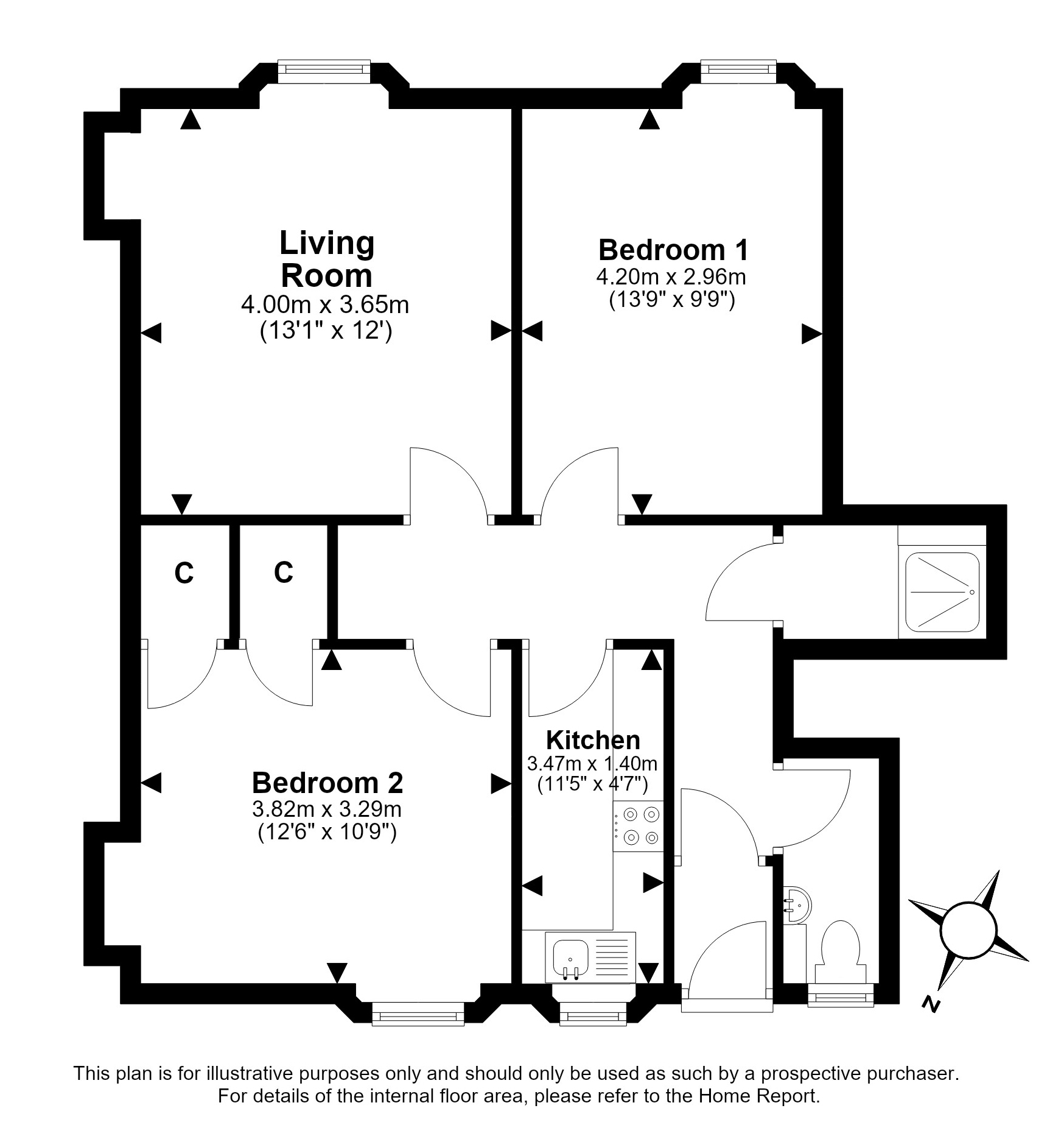 1B, Alexandra Street, Dunfermline floorplan