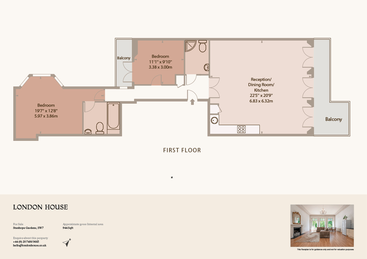 Stanhope Gardens, South Kensington floorplan