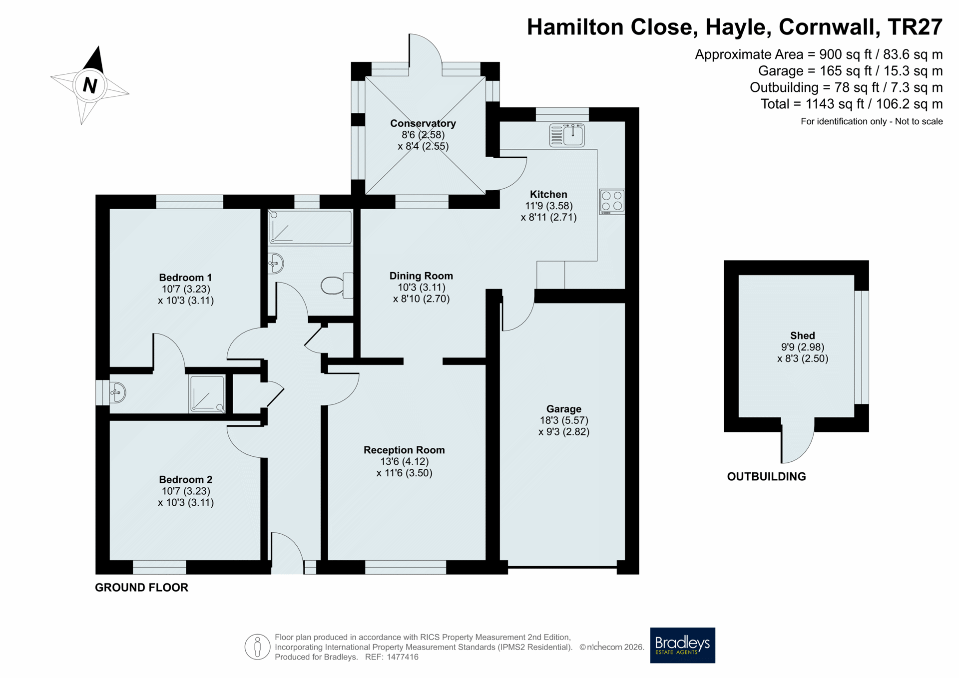 20, Hamilton Close, Cornwall floorplan