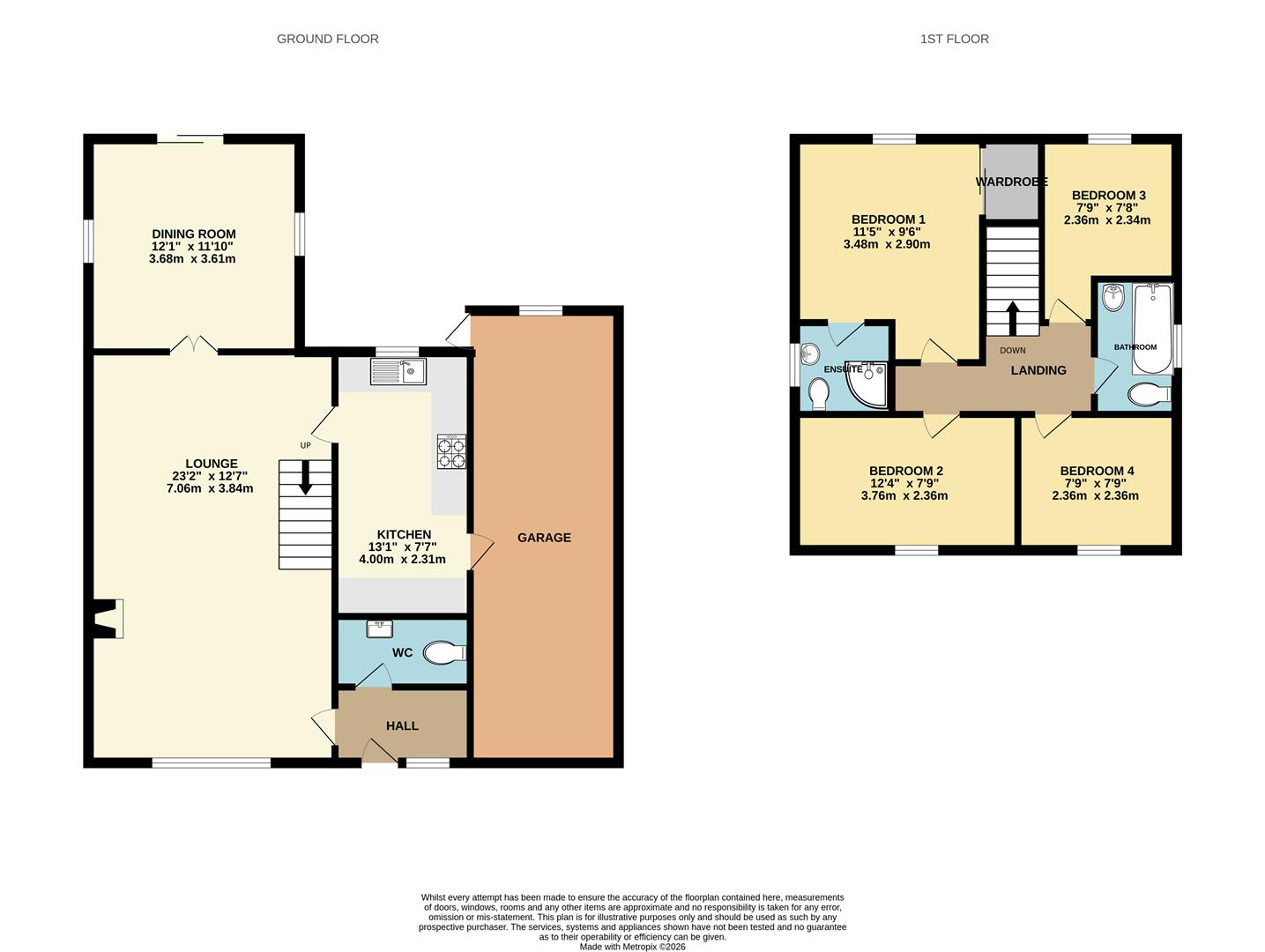 12, Dorset Drive, Swadlincote floorplan