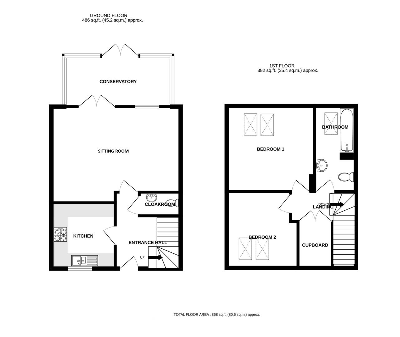 20, Robins Court, Chard floorplan